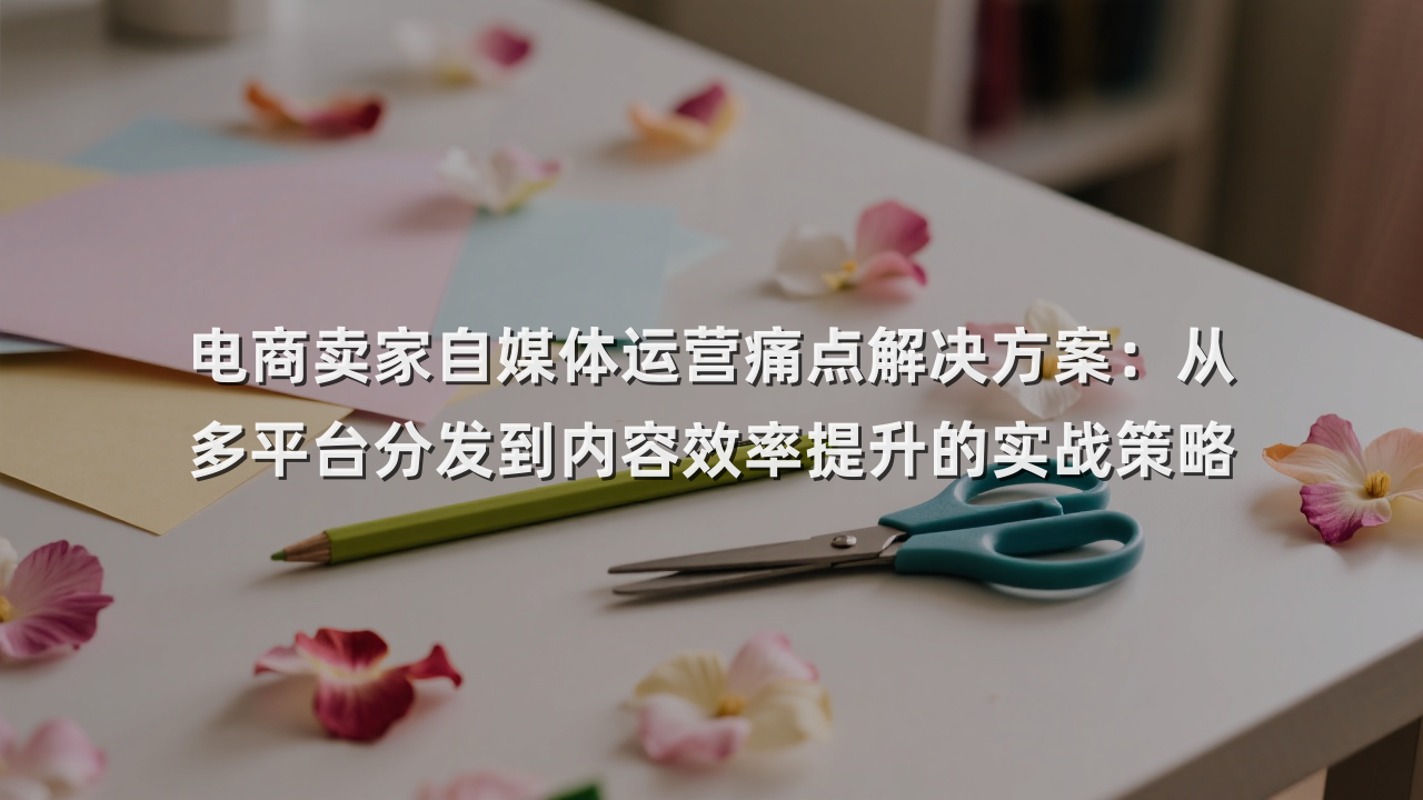 电商卖家自媒体运营痛点解决方案：从多平台分发到内容效率提升的实战策略