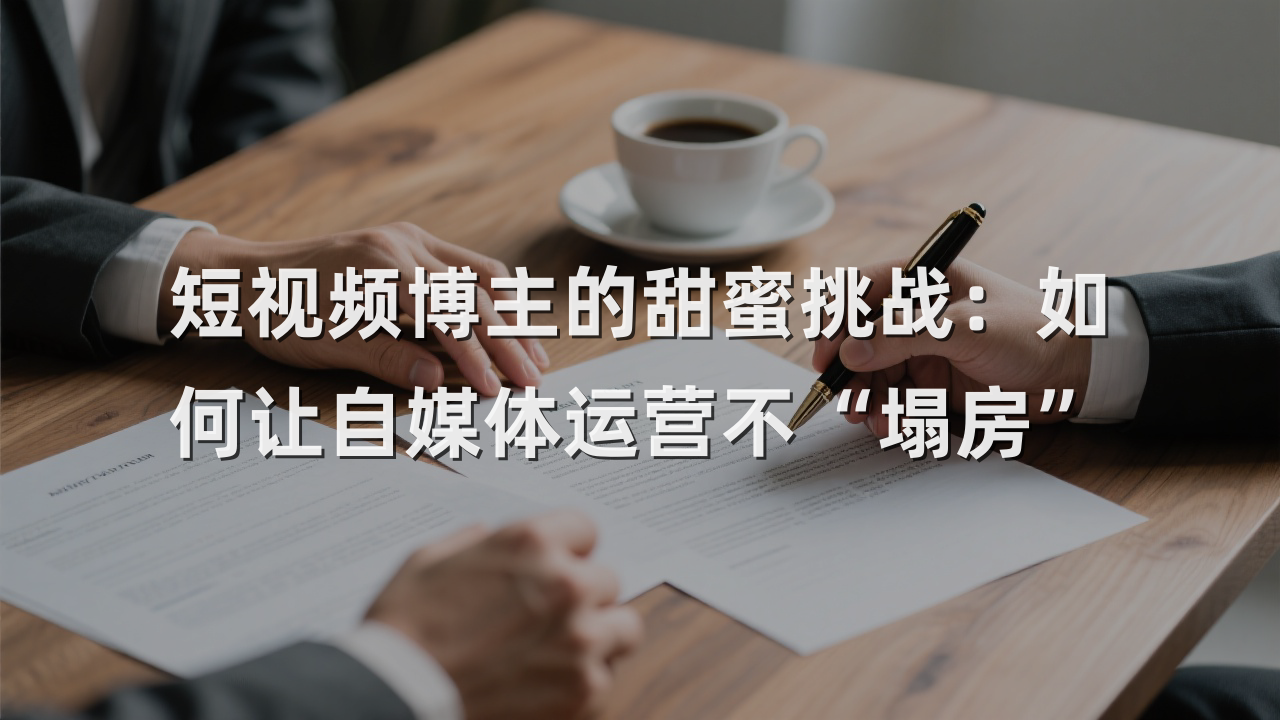 短视频博主的甜蜜挑战：如何让自媒体运营不&ldquo;塌房&rdquo;